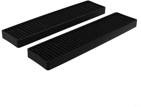 Lot de 2 filtres à charbon de rechange pour four à micro-ondes Wb06x10807, retrait efficace et installation facile, couleur noire, taille 27,9 x 6,5 cm, lot de deux filtres inclus pour appareils de