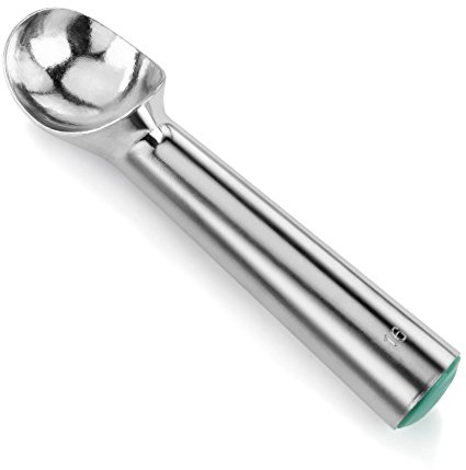 New Star Foodservice 35421 Commercial-Grade Ice Cream Dipper Scoop, Self Defrost, 2.5 oz, Size 16, Green