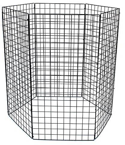 P Dot Wolf 500L Large Bin, Wire Mesh Round Compost Bin, Heavy Duty Bin Construction - Garden Compost Bins, Compost Bin Outdoor - Eco Garden Leaf Composter, Converter Eco Recycling - 1m H x 90cm D