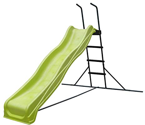 AXI Freistehende Rutsche 220cm in Grün & Anthrazit | Gartenrutsche aus Metall & Kunststoff für den Garten