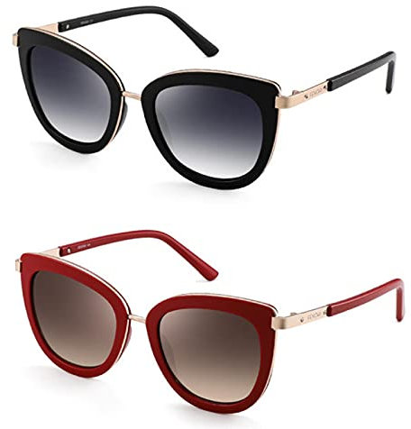 ShFhhwrl Klassisch Sonnenbrille Damen Sonnenbrille Damen Sonnenbrille Schwarz Weiß Designer C1C4