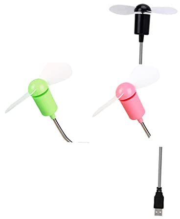 LIFKOME 4piezas Mini Ventilador Cuello De Cisne Flexible Usb Silencioso Ventilador De Refrigeración Flexible Para Uso El Hogar Escuela y Oficina