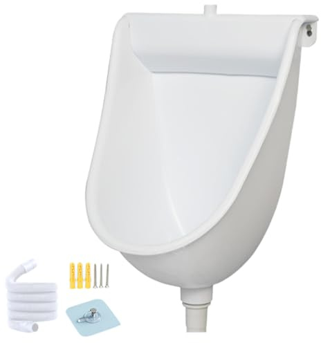 Urinales sans eau avec tuyau pour les hommes, toilettes urinaires murales, urinoirs en plastique à l'épreuve urinaire