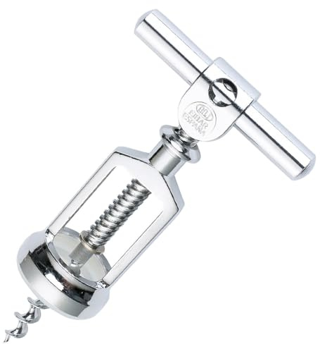 VoltShine Sacacorchos Cromado con Mango de boj, Ideal para Abrir Botellas de Vino y facilitar el Servicio en bodegas y Eventos.