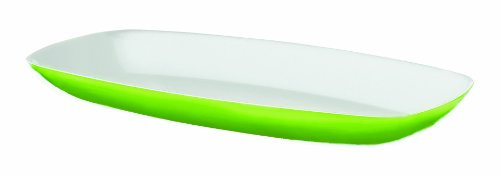 Guzzini Vassoio da Portata Glam/Vintage, Verde Acido, 41 x 20.5 x h4 cm