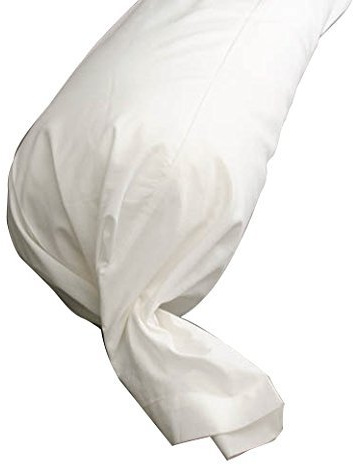 Protege Traversin Lit De 90 Uni Coton Blanc 1 personne (taille 140cm)