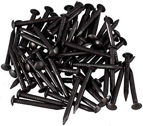 22x2mm Rundkopf Schwarz Antik Reines Kupfer Holz Schraube Nagel für Möbel Pack von 50