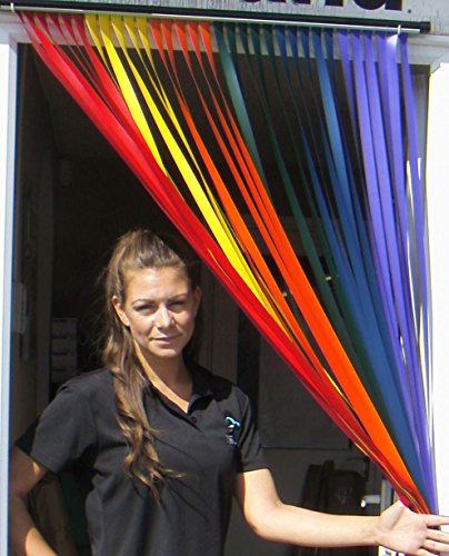 Robust Window Screen, Fly Protection, Strip Screen, Door Panel - Rainbow (90 cm wide)