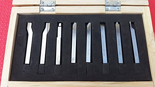 8 Piece HSS Lathe Form Tools Set Form Tools 12 mm Shank Metal Turning Cutting - Boxed