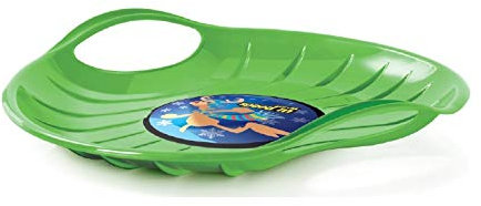 vom Pullach Hof Rutschteller Speed Schneeteller Tellerrutscher Rutschbob Teller Rutscher Schnee Schlitten Bob UFO große Gleitfläche (Grün)