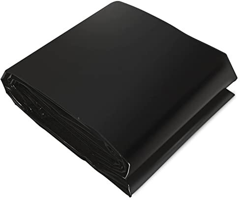 PJDDP Telo per Laghetto 0.6mm HDPE Rivestimento per Laghetto Nero, Flessibile Rivestimento Preformato Geomembrana Liner per Laghetti, Fontane, Giardini Acquatici e Cascate,6x9m/20x30ft