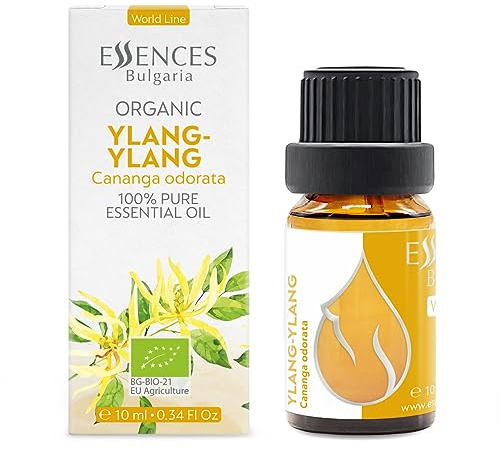 Essences Bulgaria Bio-Ylang-Ylang Ätherisches Öl 10ml | Cananga odorata | 100% Naturrein | Unverdünnt (10 ml, Ylang Ylang)