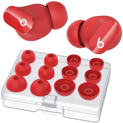 AhaStyle Embouts D'oreille Beats Studio Buds/Powerbeats Pro 2/Solo Buds/Fit Pro/Studio Buds+【S'adapte L'étui Chargement】6 Paires S/M/L Couvre-Oreilles en Silicone pour Beats Wireless Bluetooth Earbuds