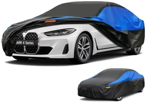 GUNHYI Car Cover Custom Fit for BMW 4 Series Waterproof, Breathable, All-Weather Outdoor Full Cover for Rain, Sun, UV Protection