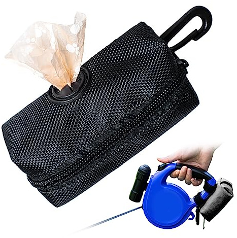 Pochette à friandises pour chien avec distributeur de sacs à déjections canines, sac de dressage pour petit chien pour ceinture de laisse pour voyage et promenade