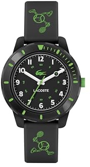 Lacoste Orologio Analogico al Quarzo da Bambini Collezione MINI TENNIS con Cinturino in Silicone Nero - 2030061