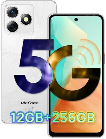Ulefone Note 18 Ultra 5G Mobile Phones, 256GB/2TB Expanstion, 6.78 inch 3D Corning Gorilla Glass, 90Hz, 50MP Dual Camera, Android 13, Dimensity 720, NFC, 18W Charging, Phone Case, Titanium White