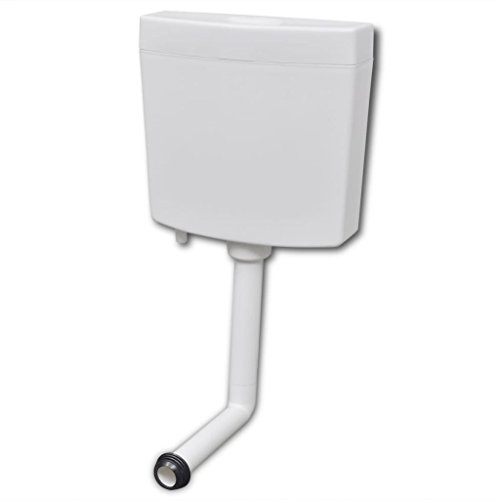 Brokky Cisterna de Inodoro con Entrada de Agua Inferior Blanca 3/6 L WC Inodoro Completo