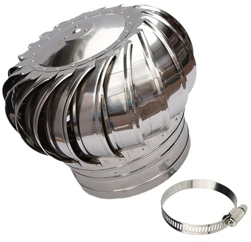 Rejilla De Escape, Turbinas Galvanizadas, Ventilación Impermeable Para Conductos De Humos, Tapa De Escape De Acero Inoxidable, Rejilla De Escape Redonda De Acero Inoxida,Silver-11.8inch(300mm)