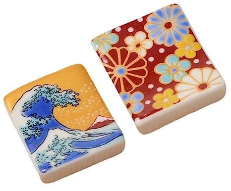 MUCKLILY 2piezas Vajilla Porta Palillos De Cerámica Soporte para Palillos para Cocina Soporte De Porcelana para para Restaurante o Hogar
