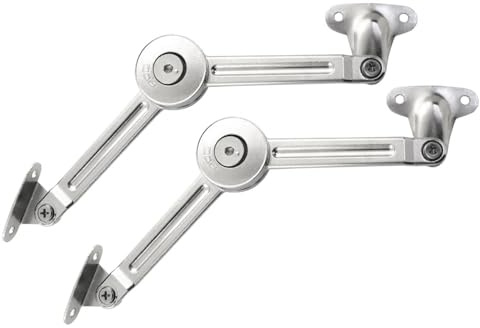 Charnières à fermeture douce pour coffre à jouets en bois - Support de couvercle réglable - Matériaux de construction en alliage de zinc - Lot de 2 charnières de sécurité en alliage de zinc