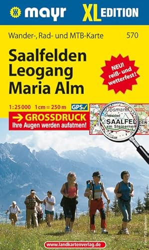 Saalfelden - Leogang - Maria Alm XL: Wander-, Rad- und Mountainbikekarte. GPS-genau. 1:25000 (Mayr Wanderkarten)