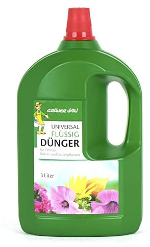 Grüner Jan Flüssigdünger 3 Liter Zimmer- Balkon- und Gartenpflanzen Blumen Universaldünger