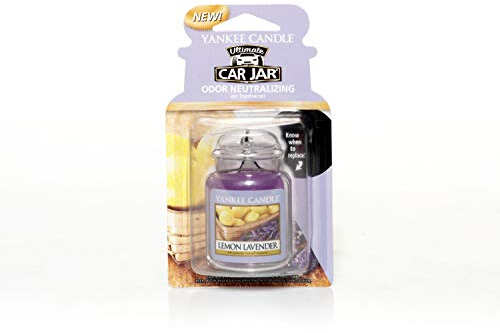Yankee Candle Car Jar Ultimate Air Freshener | Lemon Lavender | Lasts up to 4 Weeks