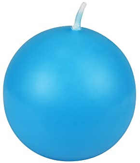 Zest Candle 6-Piece Ball Candles, 3-Inch, Turquoise