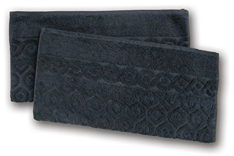 Ross Relief Handtuch - Schwarz -2er Pack 100 x 50 cm