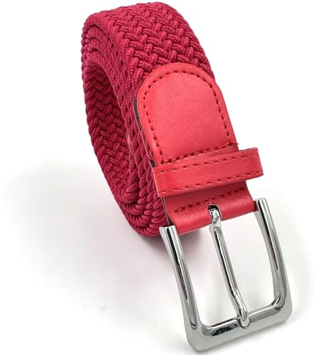 LisaModa Unisex Stretch Flechtgürtel für Damen und Herren in vielen Farben | Stufenlos verstellbarer Webgürtel aus flexiblem Textilgewebe – bequemer, dehnbarer Stoffgürtel für Freizeit & Alltag