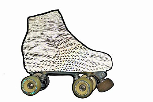 SILVYE Fundas Cubre Patines Especiales Brillantes Y Metalizadas para Patinaje ARTÍSTICO (Blanco, Talla S)