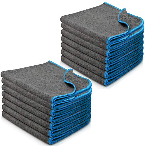 Filzada® 14x Lackschonende Mikrofasertücher mit 380 GSM - extrem saugstark und weich - lackschonende und fusselfreie Poliertücher - Zur Motorrad und Auto Pflege - Mikrofasertuch Auto in 40 x 40 cm