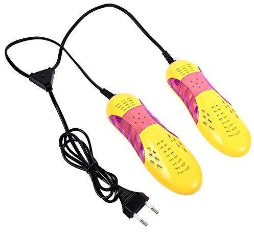 LANTRO JS Secador de Zapatos eléctrico, Zapatos Calentador, Portátil UV Botas Eléctricas Secador de Botas, Deshumidificar Zapatos Eliminar Olores, Secador para Zapatillas(Enchufe UE)
