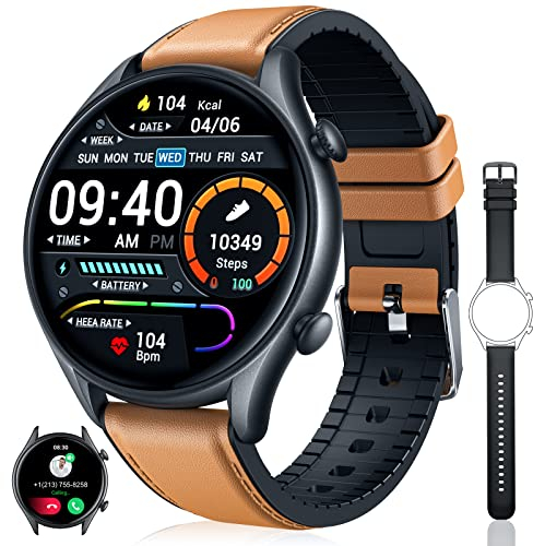 Motsfit Reloj Inteligente Hombre: Smartwatch con Llamada Bluetooth Pulsometro Podometro Presión Arterial Pulsera Actividad Inteligente Deportivo Impermeable Reloj Hombre para iPhone Android