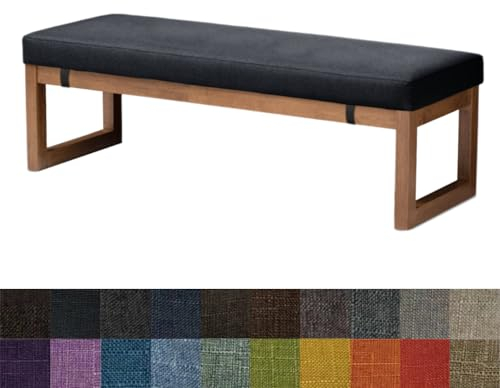 Kimgull Bankauflage Sitzkissen Bank Bankkissen Sitzauflage Sitzpolster Sitzbank Auflage Polster fur Banke Kissen Kissenauflage for Küchenbank Gardenbank Essbank (80X30X5CM Schwarz)