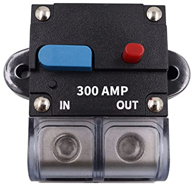 Automatischer Sicherungsschalter 300A Automatische Zurücksetzbare Schutzschalter Selbstheilende Sicherung Manueller Reset-Taste 12-48V DC für Auto Boot Motorrad Marine