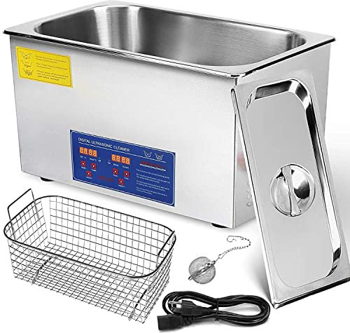 Ultraschallreiniger 22L Reiniger ultraschallgerät Ultraschallreinigungsgerät, Ultrasonic Cleaner mit Heizung Digital Timer, for glasses Jewellery False Teeth Coins