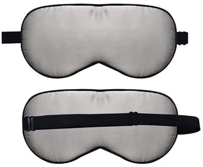 FIDDAA Schlafmaske aus Naturseide, weiche Augenmaske, Verstellbarer Riemen, Augenbinde, Augenschutz, Glatte Schlafmaske, Bequeme Schlaf-Augenabdeckung (Color : B)