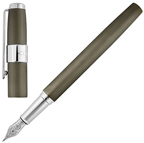 Cerruti 1881 Füllfederhalter Block (Brushed Gun)