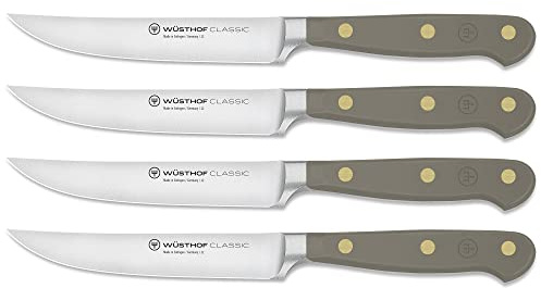 WÜSTHOF Classic Velvet Oyster 4 Piece Steak Knife Set