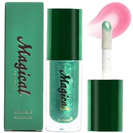 Pakivs Color Changing Lip Gloss Lip Oil Getönt,Magic PH Color Change Lip Stain Lippenbalsam,Lang anhaltender nährender Antihaft-Lipgloss für Frauen