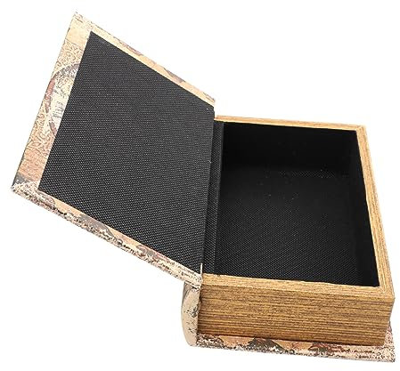 Abaodam Fake Book Kasten Aus Mdf Mit Geheimfach Für Schmuck Und Wertsachen Retro Dekoration Fürs Arbeitszimmer