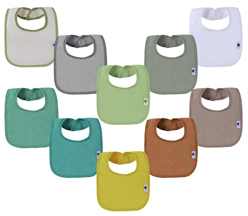 SUPNFOX 12 Pack Absorbent Baby Bibs, Newborn Dribble bibs 0-6 & 6-12 Months