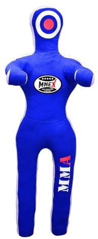 MNEX Mannequin de lutte professionnel – 1,5 m/152,4 cm, 1,8 m/182,9 cm, factice de jujitsu, BJJ, MMA, judo, karaté, combat, noir, 1,8 m/182,9 cm (bleu, 1,5 m/152,4 cm) cm pouces)