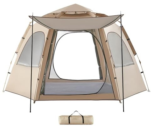 Pop-Up-Campingzelt, Pop-Up-Zelt für Camping | Automatisches wasserdichtes Kuppelzelt für 5–8 Personen - Tragbares, atmungsaktives Camp-Zelt, sofortige Zelte, einfacher Aufbau für Wandern, Bergsteigen,
