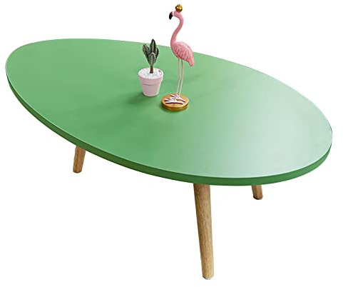 CZAOERXB Wohnzimmertische H38Cm Niedriger Tisch, 100X60Cm Großer Ovaler Couchtisch Mit Tischplatte, Sofa-Beistelltisch Aus Massivholztischbeinen, Multifunktionaler Sitz- Und Freizeittisch