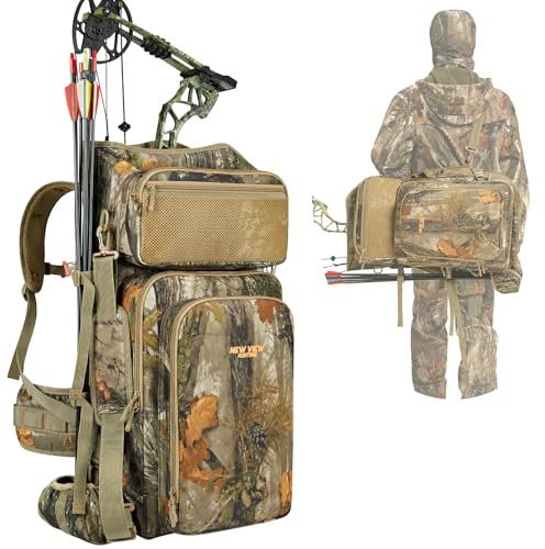 NEW VIEW Deer & Elk Hunting Backpack with Spacious Bow Compartment, Features Expandable Bow Holder & Adjustable Shoulder Strap, Lightweight Hunting Bag with Multiple Carry Options