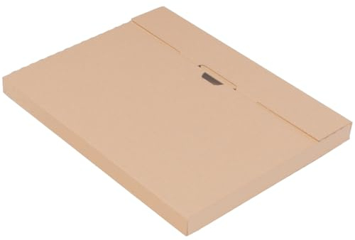 Förpackning kalenderförpackning brun 245 x 195 x 20 mm – enkel hopfällbar typ – frakt post vikbar låda stor brevkartong bokförsändelse – perfekt för frakt 500 stycken
