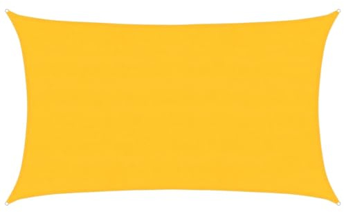 vidaXL Sonnensegel 160 g/m² Rechteckig Gelb 5x8 m HDPE